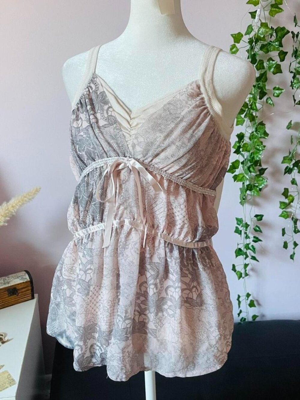Sleeveless Pink Babydoll Top